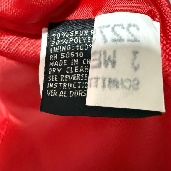 Kasper A.S.L. Women's Red Double Breasted Blazer Jacket Size 14 Petite - Picture 7 of 13